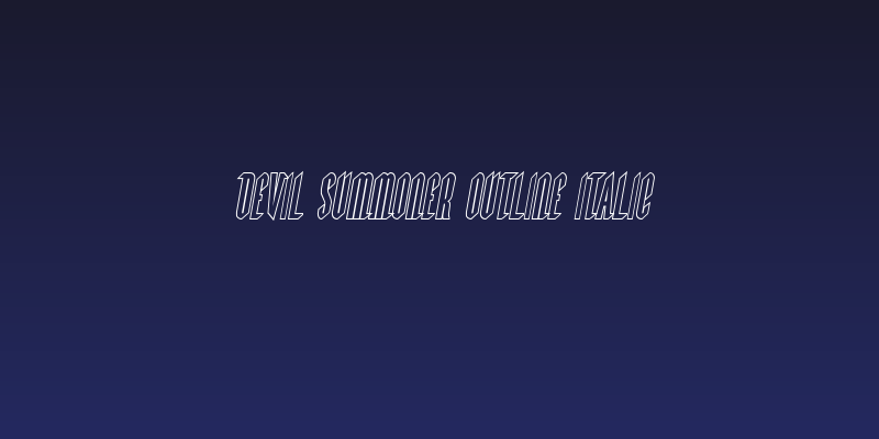 Devil Summoner Outline Italic Social Header