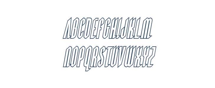 Devil Summoner Outline Italic Lowercase