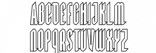 Devil Summoner Outline Schriftart Groß