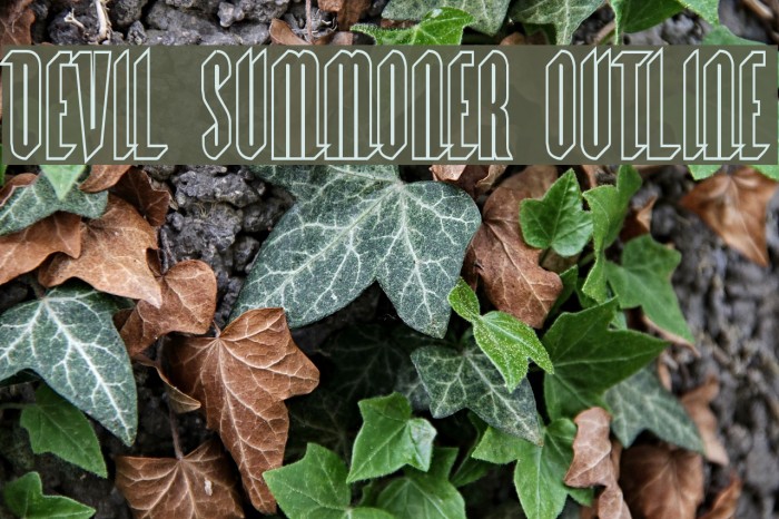 Devil Summoner Outline Font examples