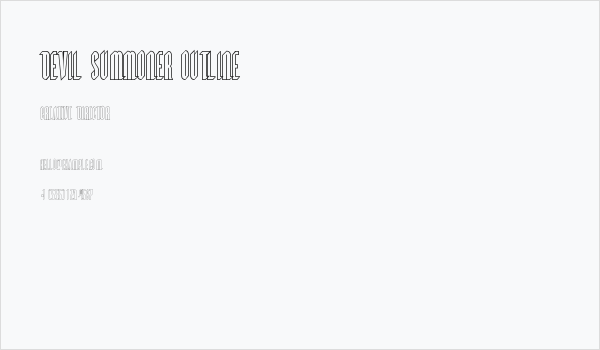 Devil Summoner Outline Business Card