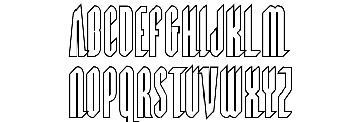 Devil Summoner Outline Font LOWERCASE