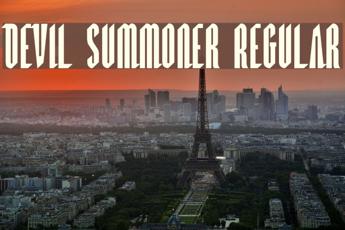 Devil Summoner Regular Font examples