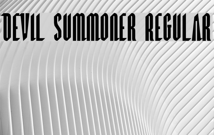 Devil Summoner Regular Font examples