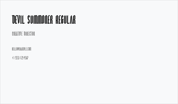 Devil Summoner Regular Business Card