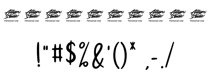 Devil Tail - Personal Use Font OTHER CHARS