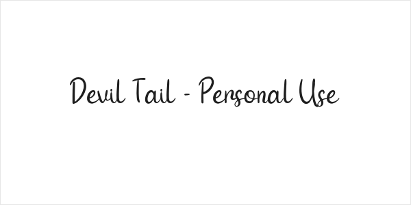 Devil Tail - Personal Use Logo