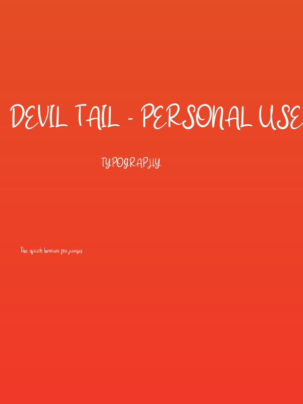Devil Tail - Personal Use Poster