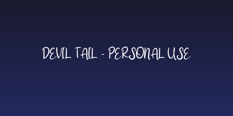 Devil Tail - Personal Use Social Header