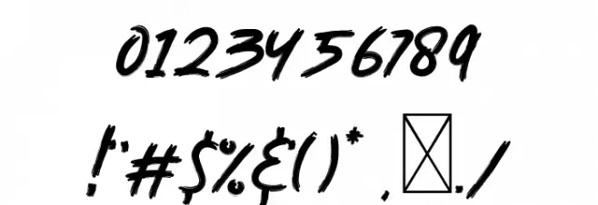 Devilish Style One Font OTHER CHARS