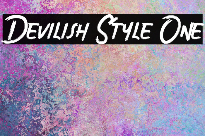 Devilish Style One Font examples
