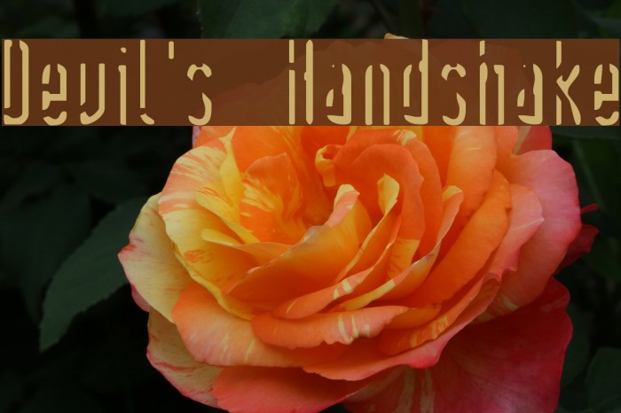 Devil's Handshake Font examples