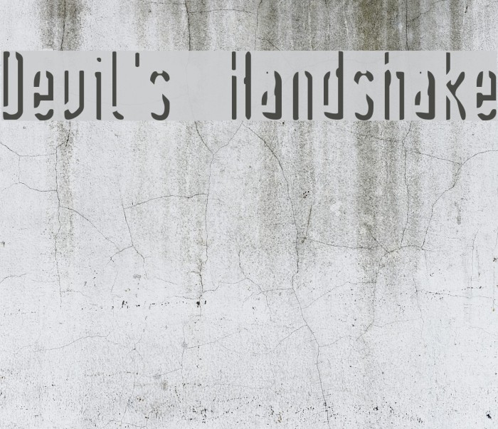 Devil's Handshake Font examples