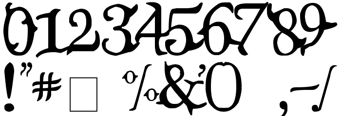 Devil's Snare Font OTHER CHARS