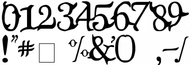 Devil's Snare Шрифта ДРУГИЕ символов