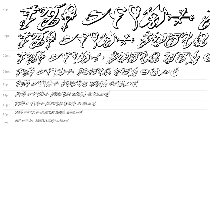 Devil's Tongue 3D Italic Waterfall