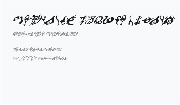 Devil's Tongue Italic Business Card