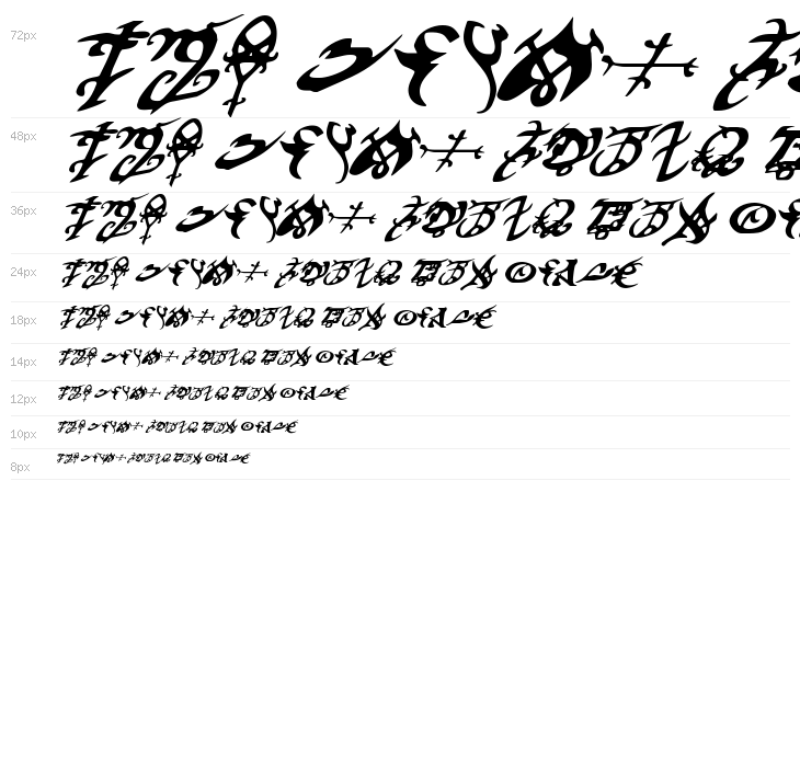 Devil's Tongue Italic Waterfall