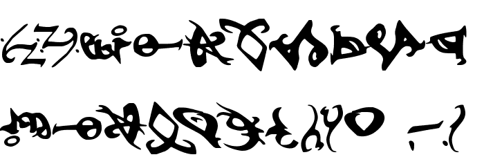 Devil's Tongue Leftalic Font OTHER CHARS