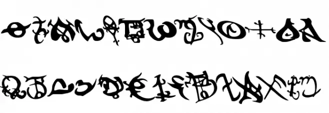 Devil's Tongue Leftalic 字体 小写