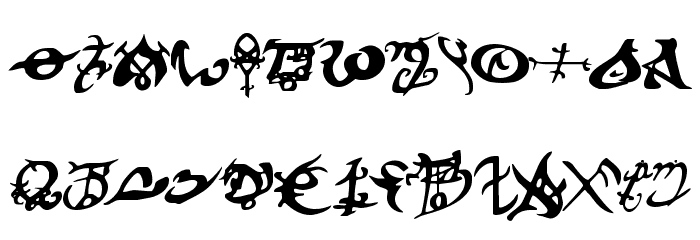 Devil's Tongue Font LOWERCASE