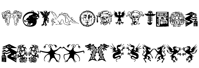 Devils and Dragons Font LOWERCASE