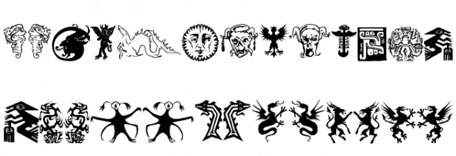 Devils and Dragons خط أحرف صغيرة