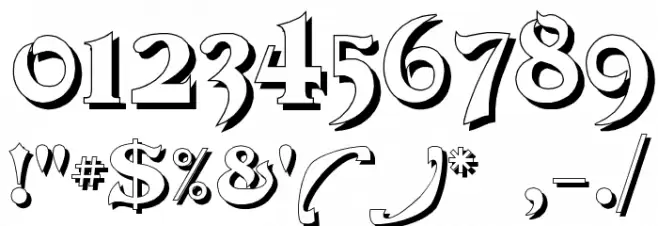 Devinne Swash Shadow Font OTHER CHARS