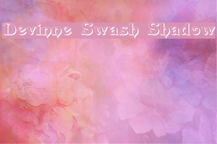 Devinne Swash Shadow फ़ॉन्ट examples