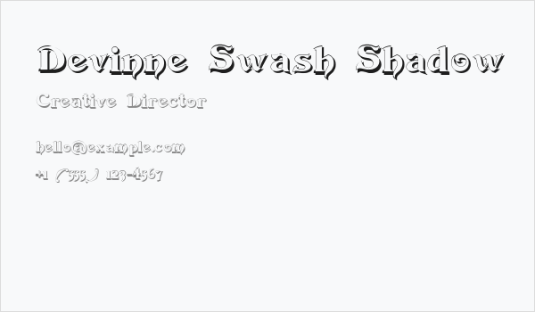Devinne Swash Shadow Business Card