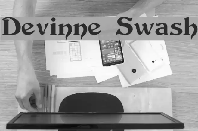 Devinne Swash Font examples