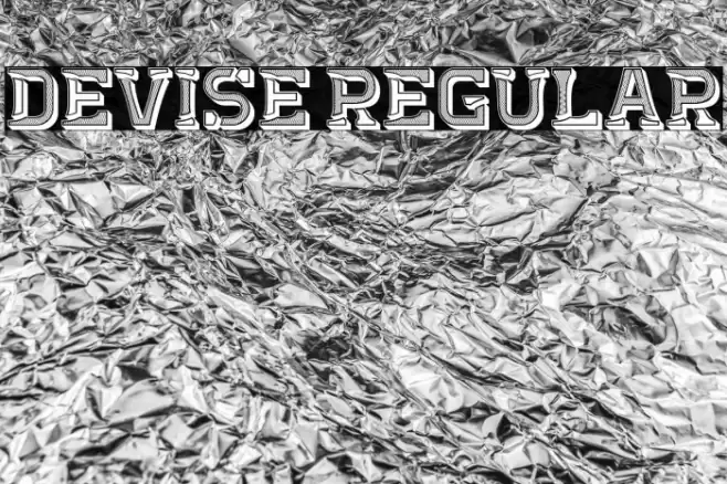 Devise Regular Font examples