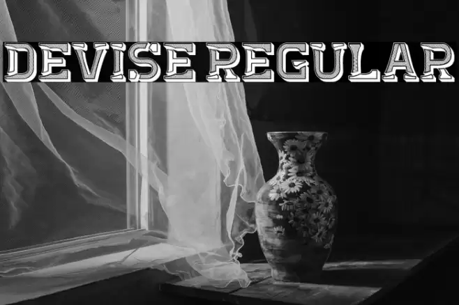 Devise Regular Font examples
