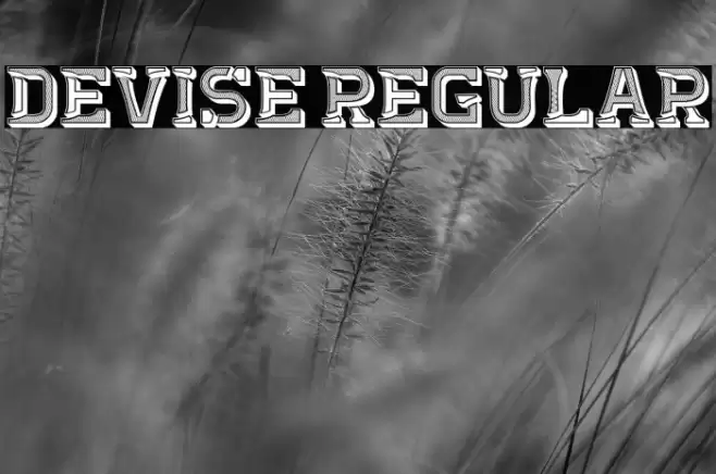 Devise Regular Font examples