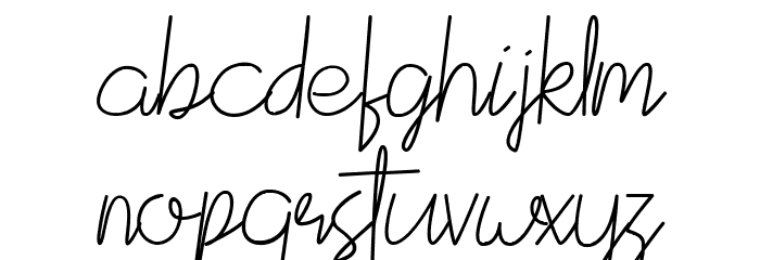 Devitaria Regular Font LOWERCASE