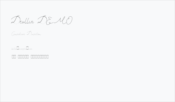 Devllin DEMO Business Card