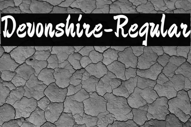 Devonshire-Regular Schriftart examples