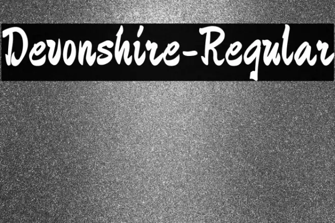 Devonshire-Regular Schriftart examples