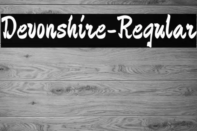 Devonshire-Regular Schriftart examples