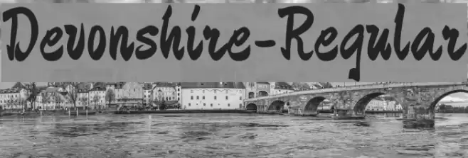Devonshire-Regular Font examples