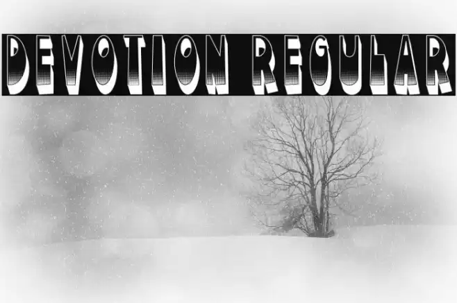 Devotion Regular Font examples