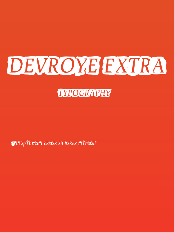 Devroye Extra Poster