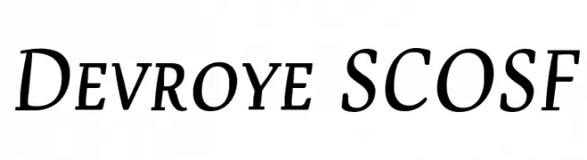 Devroye SCOSF  Frei Schriftart Herunterladen