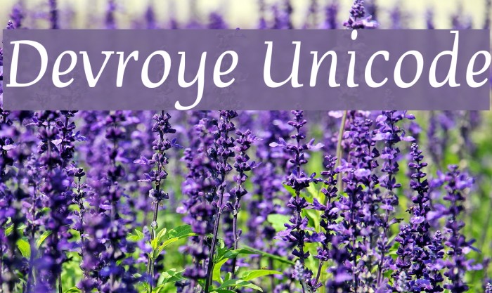 Devroye Unicode Fonte examples