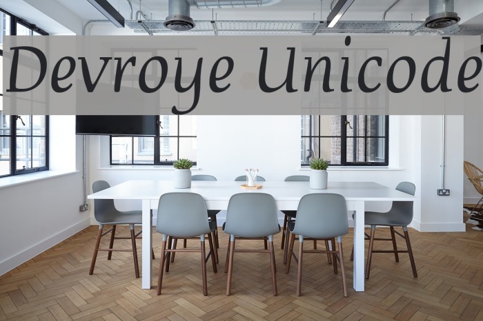 Devroye Unicode Fonte examples