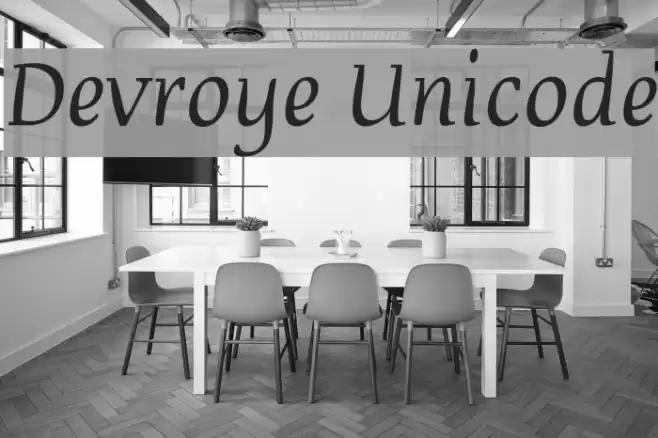 Devroye Unicode Fonte examples