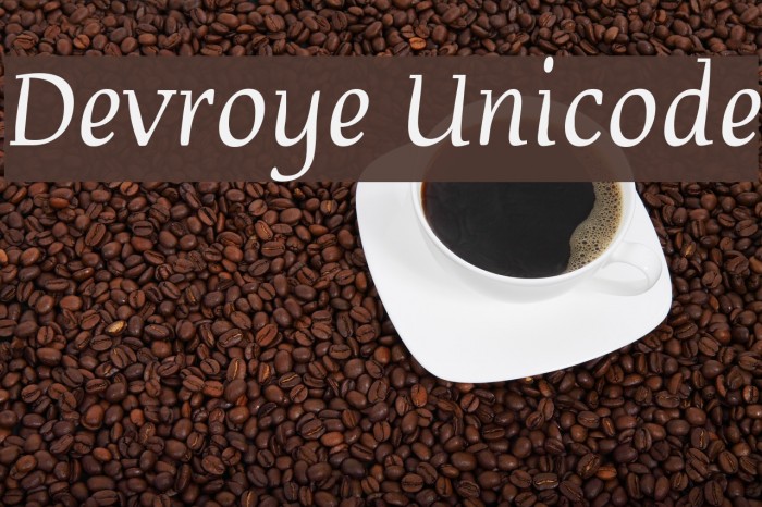 Devroye Unicode Fonte examples
