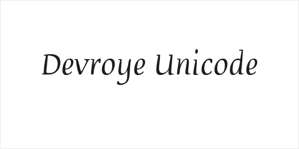 Devroye Unicode Logo