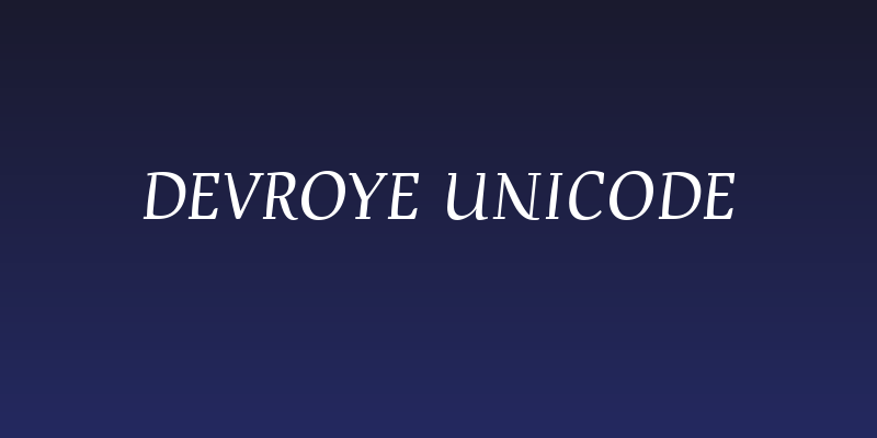 Devroye Unicode Social Header