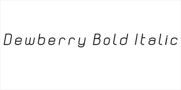 Dewberry Bold Italic Logo
